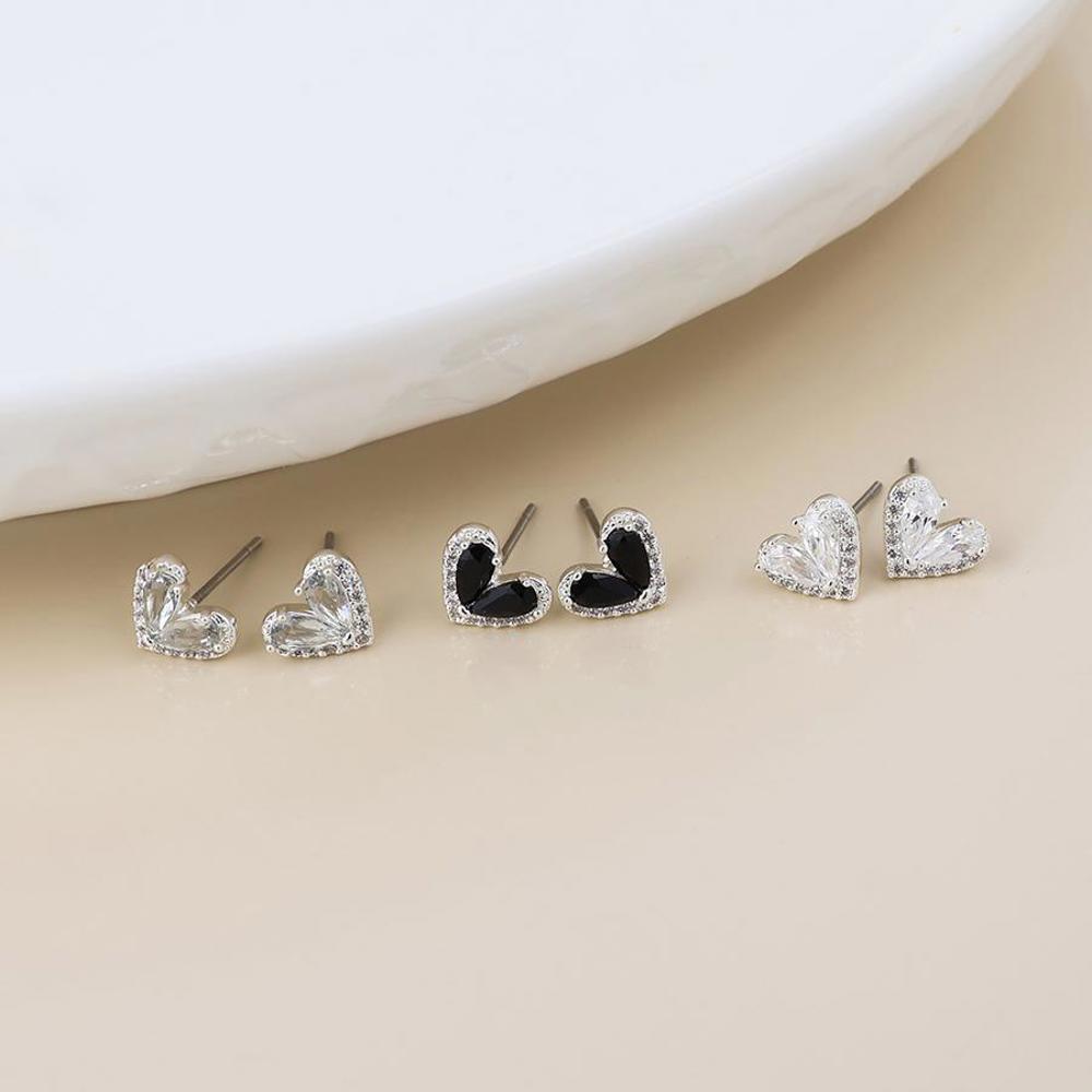 Peace of Mind Earring Set Hannah Heart Silver Plated